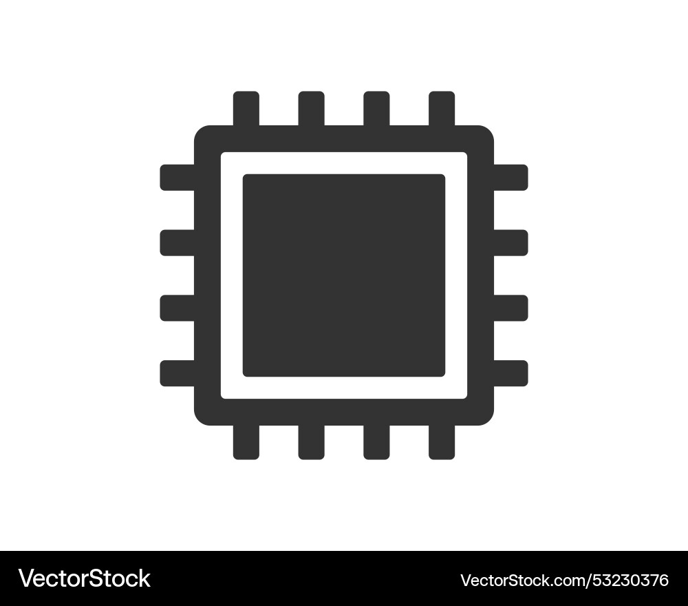 Ai Computer Mikrochip-Symbol cpu Prozessor-Chip Ai Computer Mikrochip-Symbol cpu Prozessor-Chip vektorbild