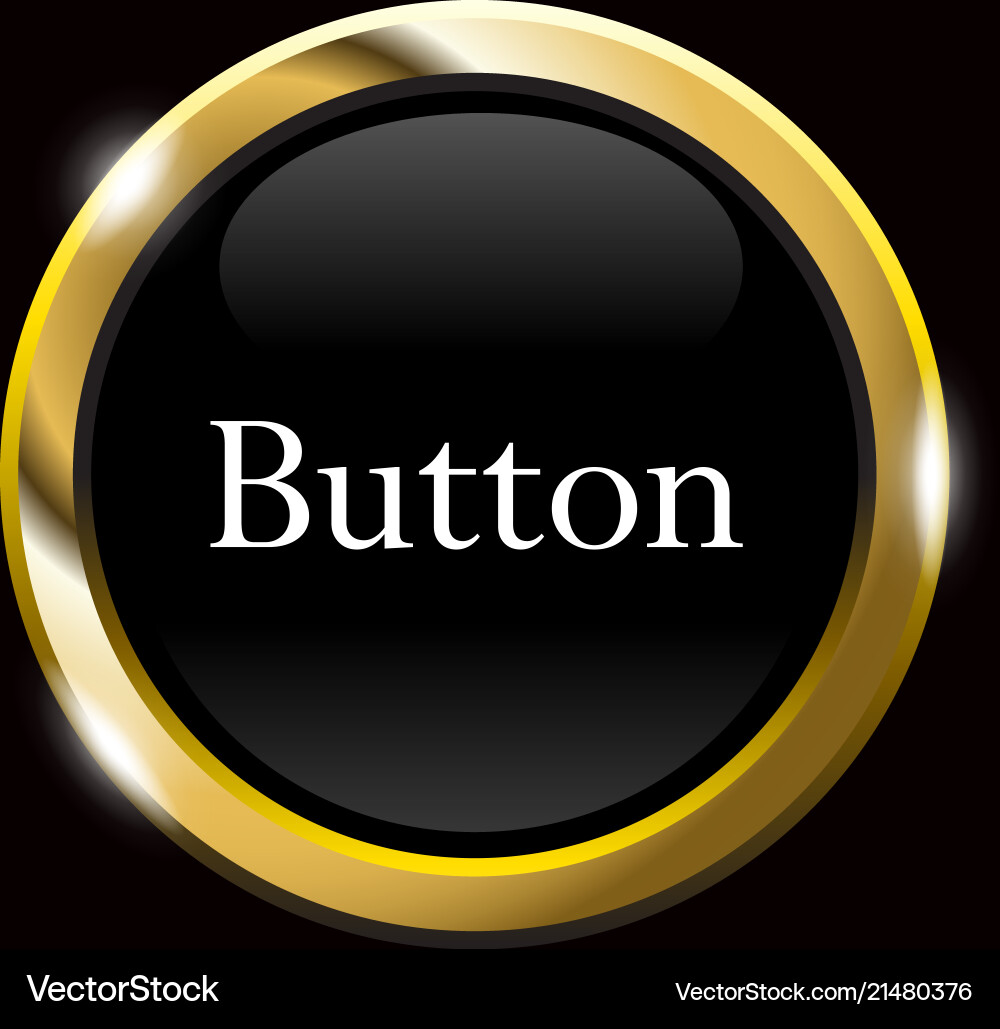 Black buttons with metallic Black buttons with metallic vector image