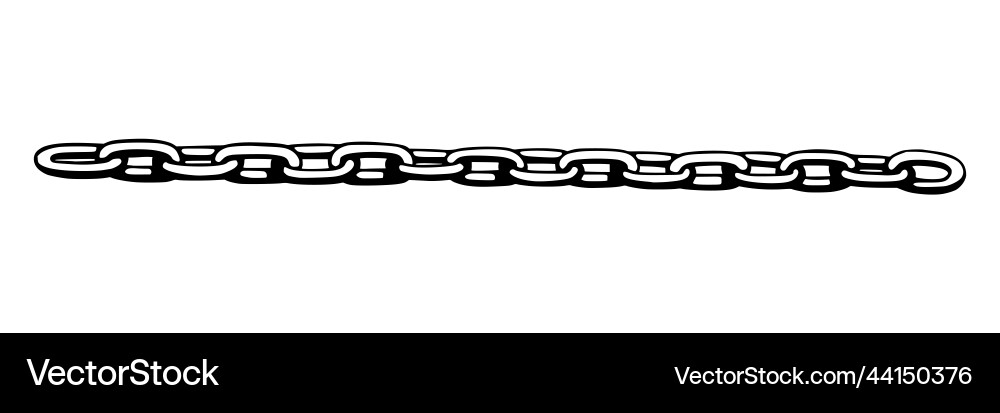 Chain as symbol of unity and cooperation sketch Chain as symbol of unity and cooperation sketch vector image