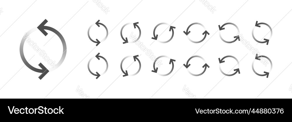 Circular loading buffering icons Circular loading buffering icons vector image