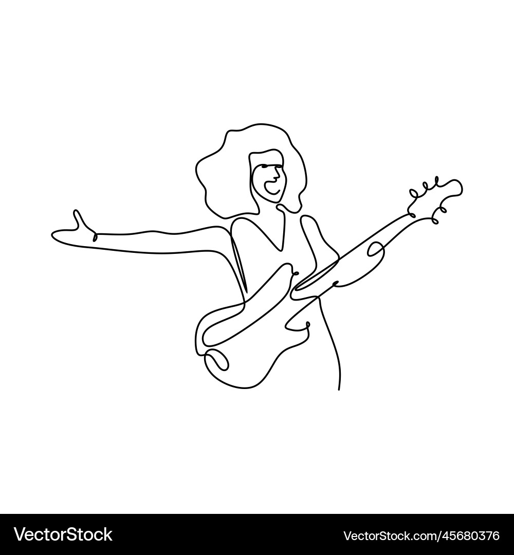 Continuous line drawing of a jazz instrument Continuous line drawing of a jazz instrument vector image