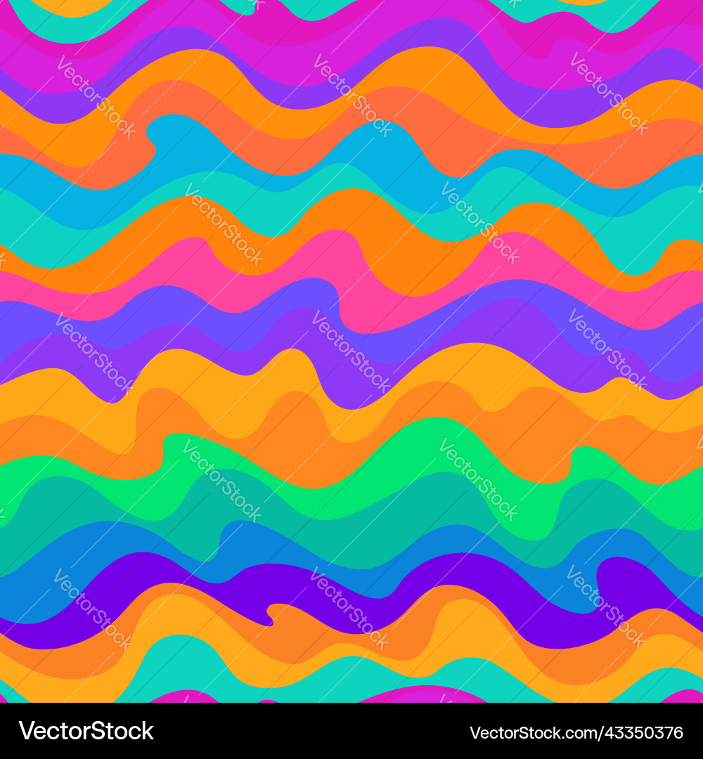 Cute pattern of colorful uneven waves