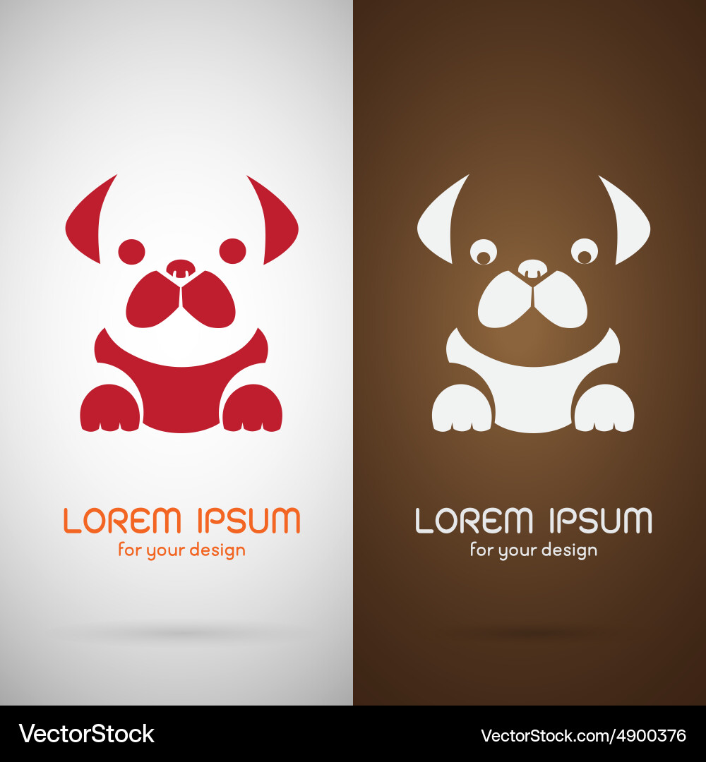 Cute Pug Dog Logo Vector Image