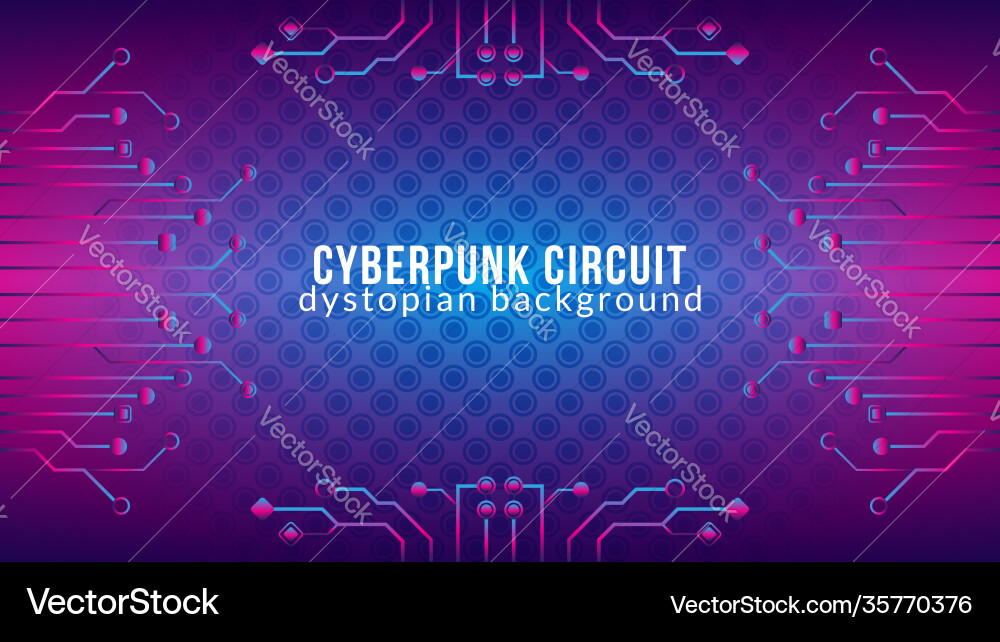 Cyberpunk circuit with reptile skin pattern Cyberpunk circuit with reptile skin pattern vector image