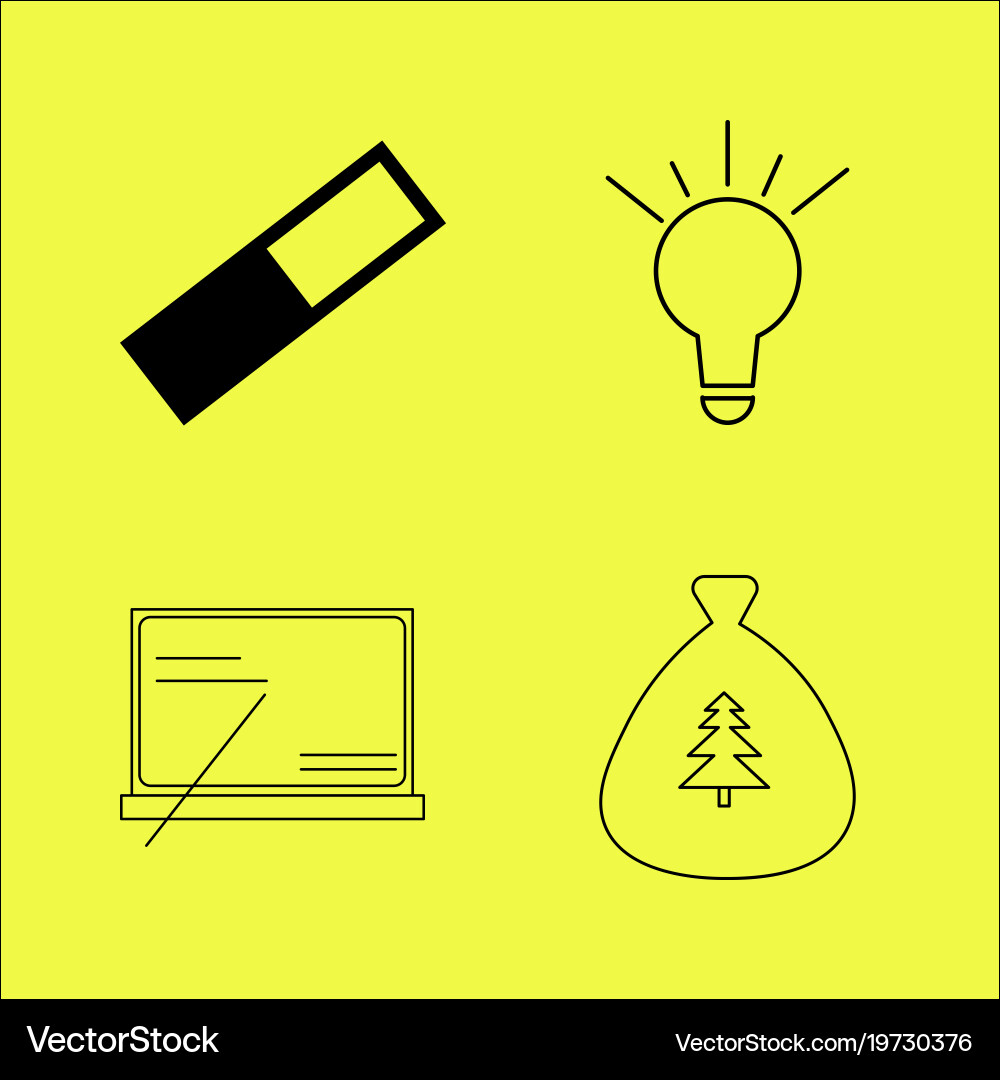 Essential linear icon set vector image