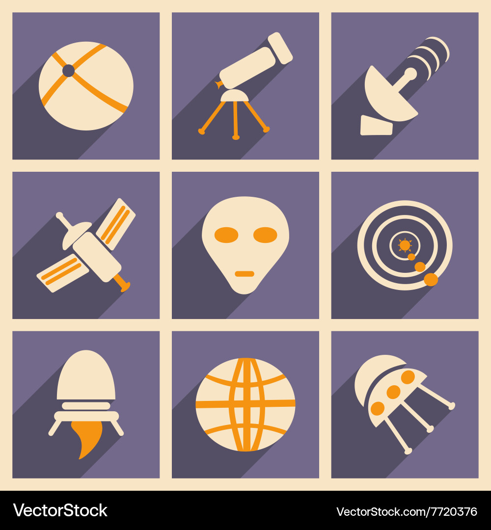 Flat with shadow concept and mobile application Vector Image
