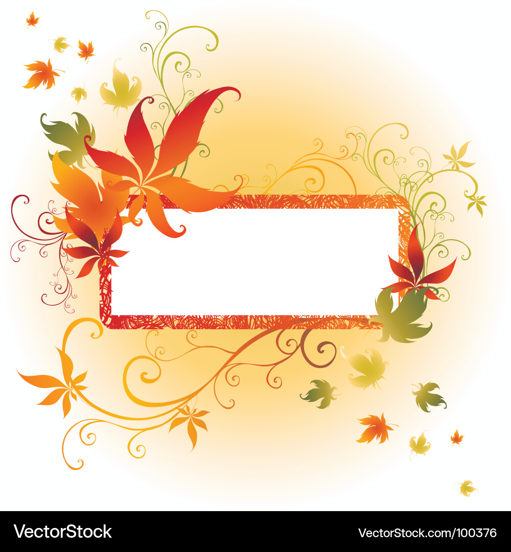 Frame with colorful autumn leafs than Vector Image