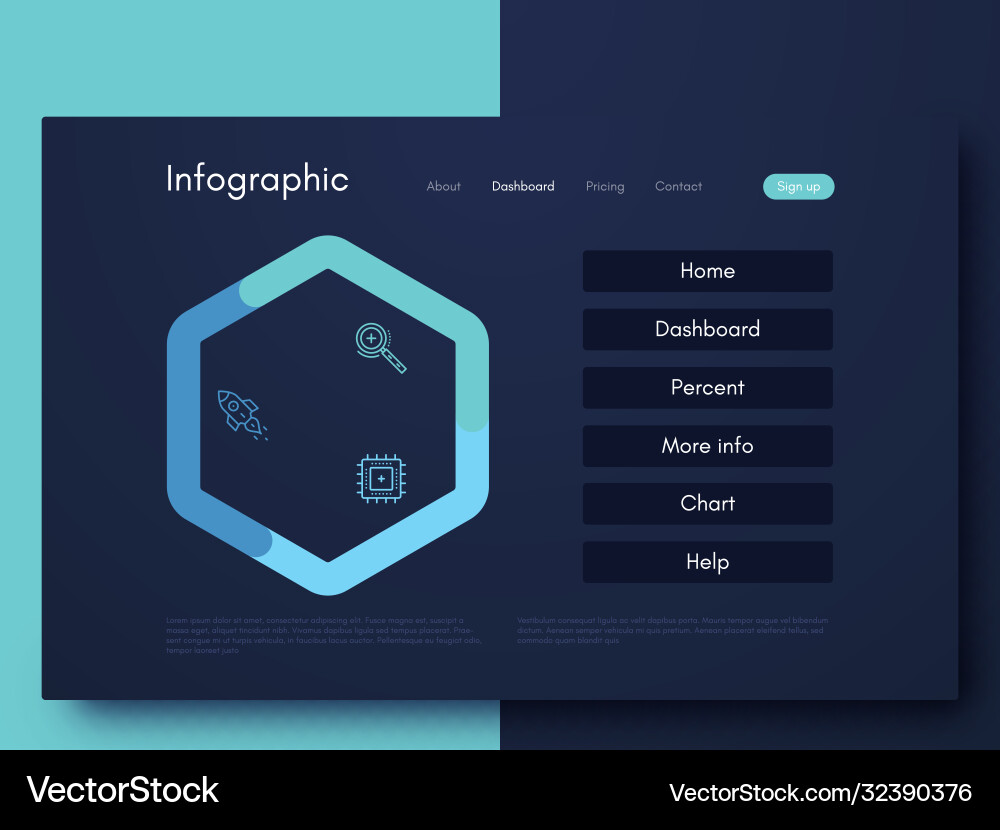 Graphic infographics template for creating mobile Vector Image