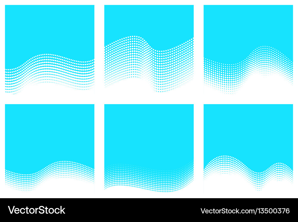 Halftone Pattern Elements vector image