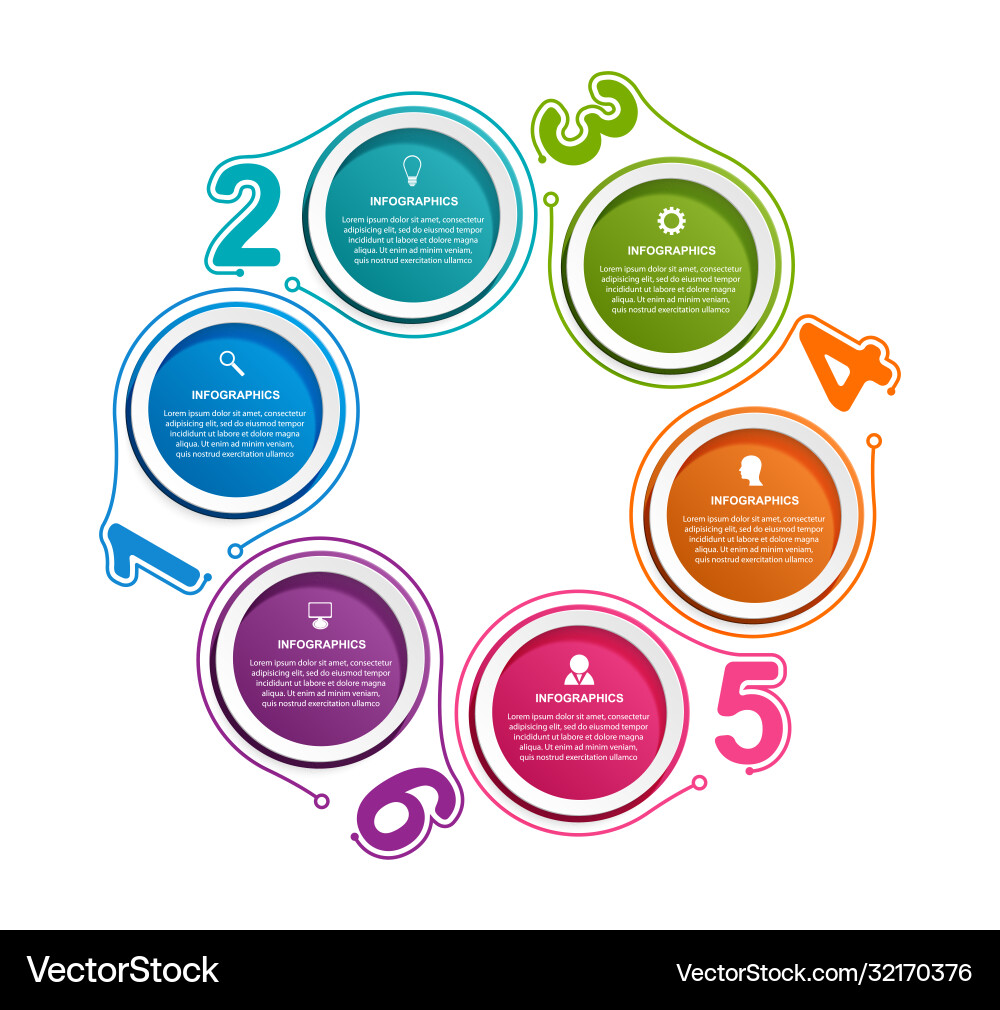 Infographics template with numbers option Infographics template with numbers option vector image
