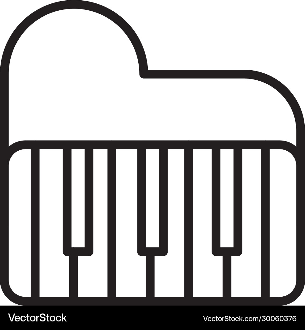 Klavierinstrument musikalisch isolierte Ikone Klavierinstrument musikalisch isolierte Ikone vektorbild