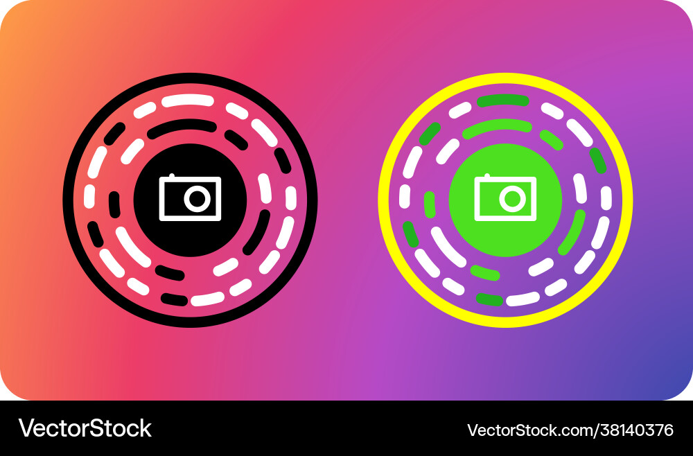 New style qr code - round circle New style qr code - round circle vector image