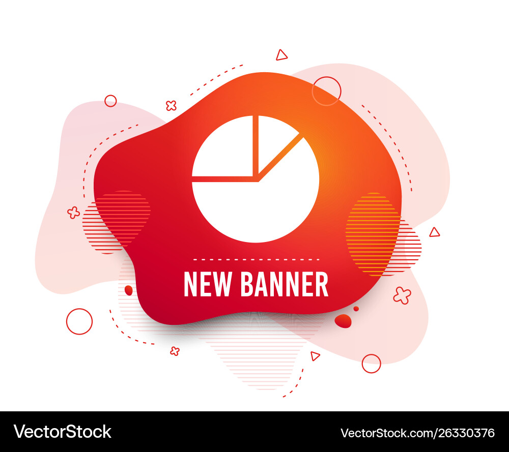 Pie chart graph sign icon diagram button Vector Image