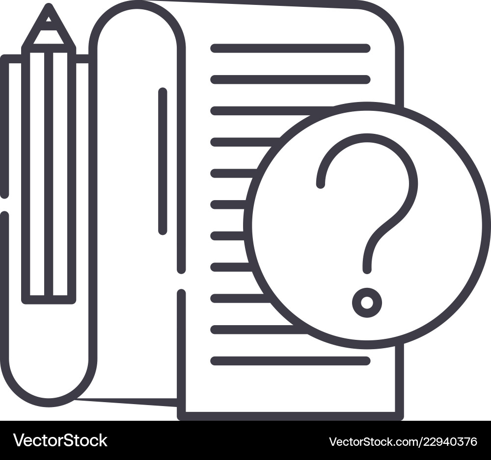 Problem line icon concept linear Problem line icon concept linear vector image