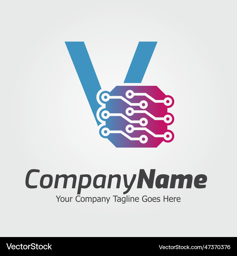 Programming code and technology logo template Vector Image