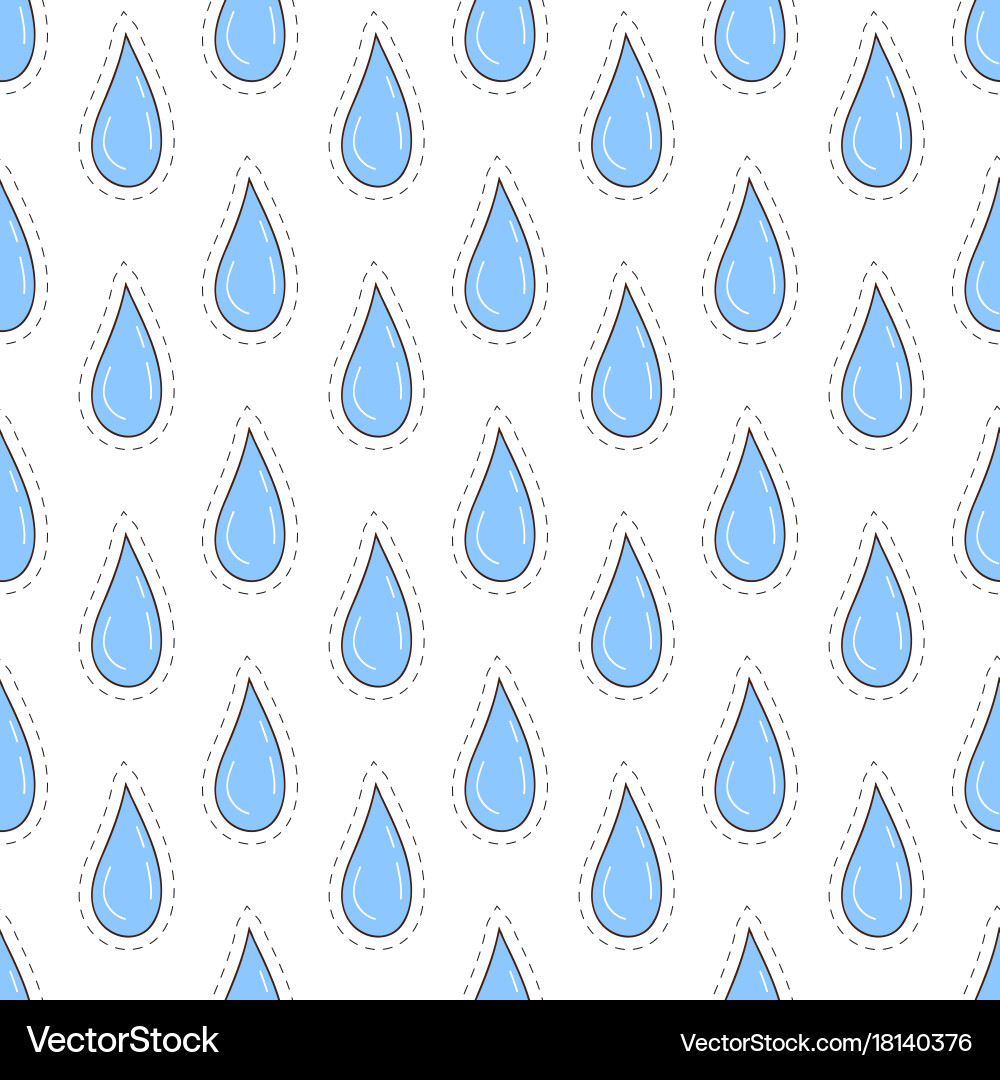 Rain drops seamless pattern background for print Vector Image