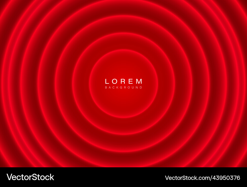 Red Abstract Circles Background Vector Image