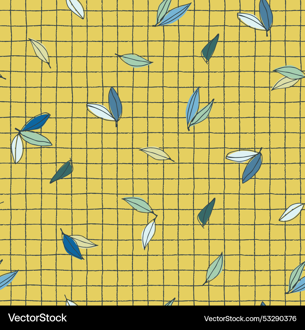 Seamless pattern with tree branches and leaves Seamless pattern with tree branches and leaves vector image