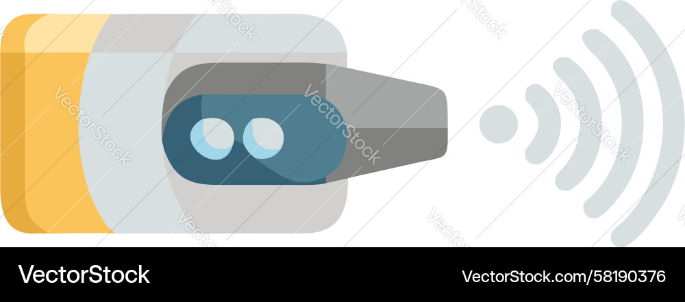 Security Camera with Audio Monitoring Vector Image