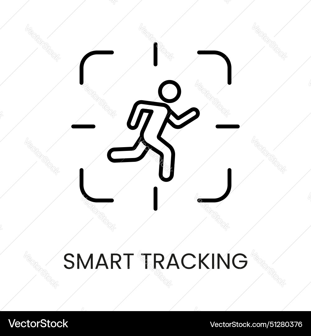 Smart tracking line icon with editable vector image