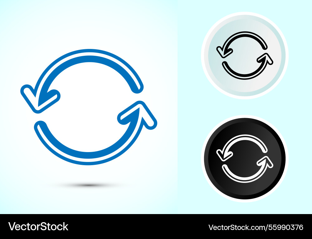 Sync processing icon design synchronization vector image