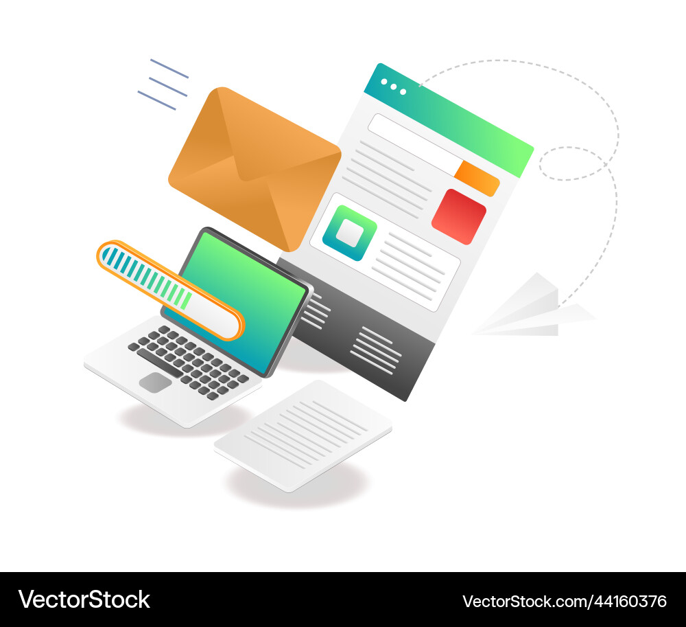 Transfer data between computer applications Transfer data between computer applications vector image