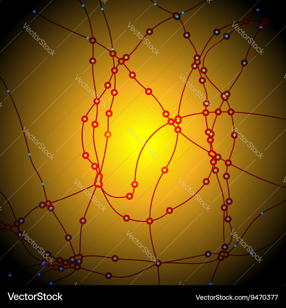 Background with grid of dotted lines vector image