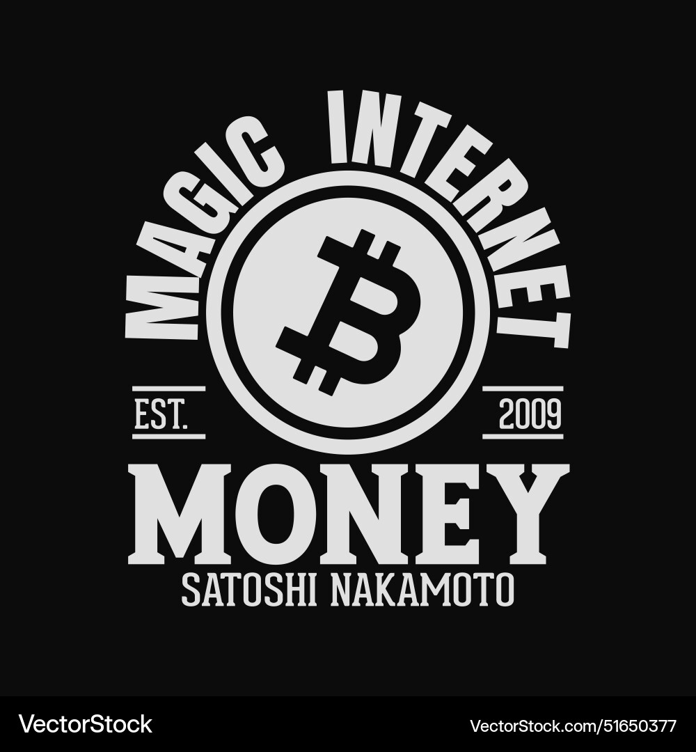 Bitcoin magic internet money btc crypto currency b – Royalty-Free Vector |  VectorStock