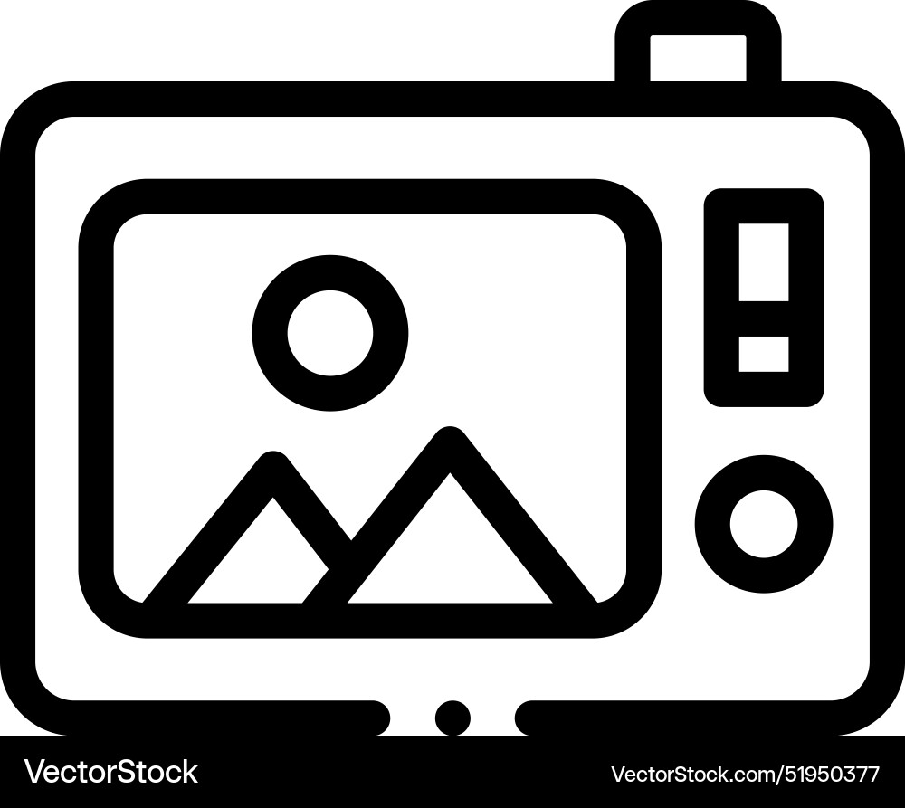 Camera icon thin linear style design isolated Vector Image
