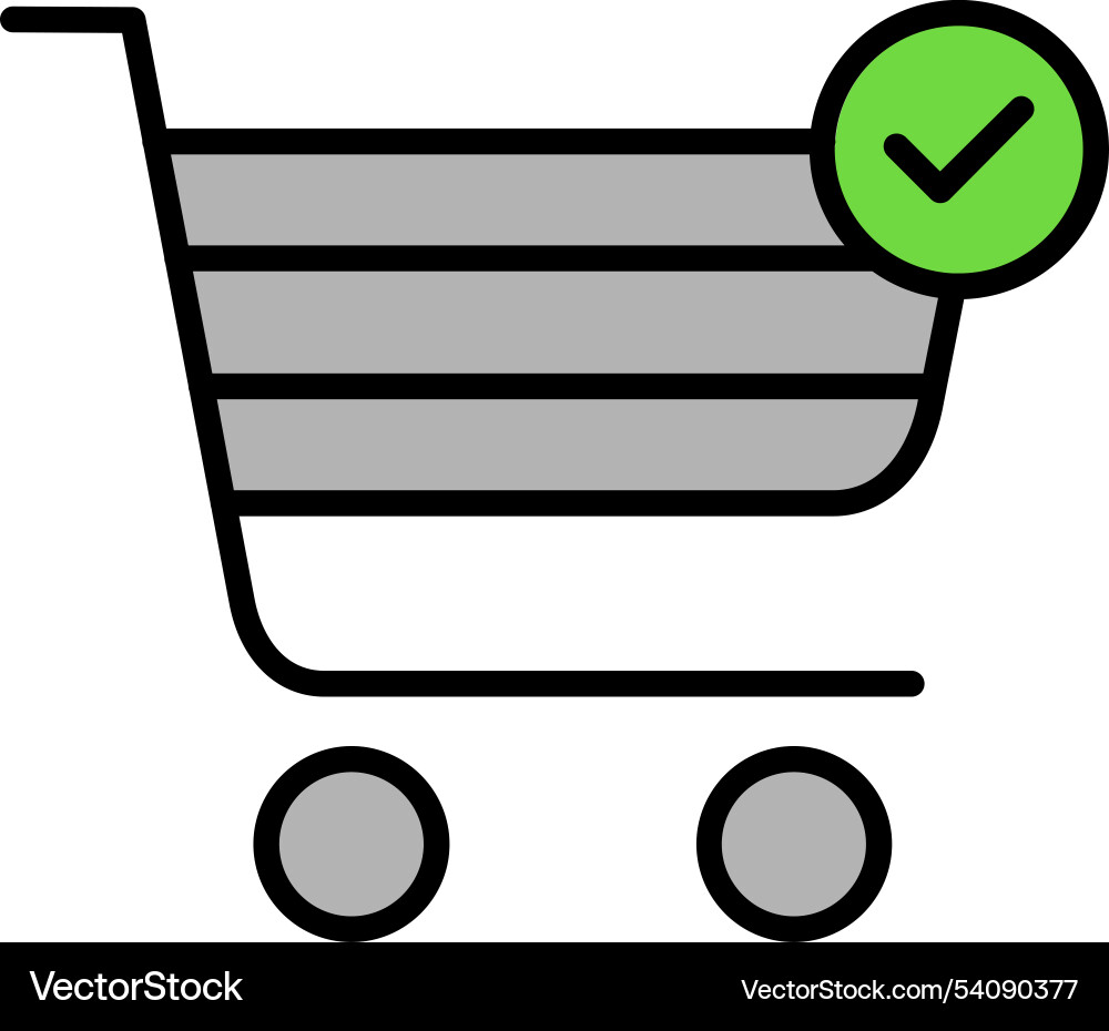 Checkout line filled icon design Vector Image