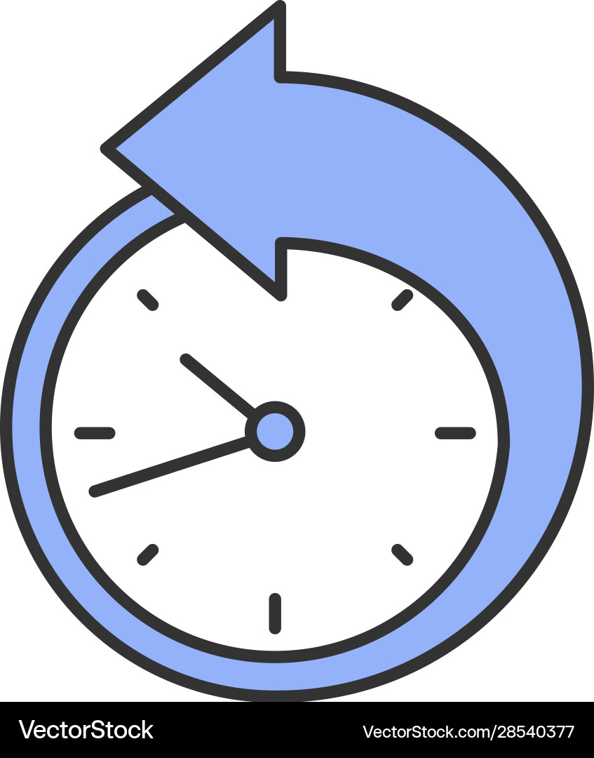 Clock Arrow Icon - Back/Refresh vector image