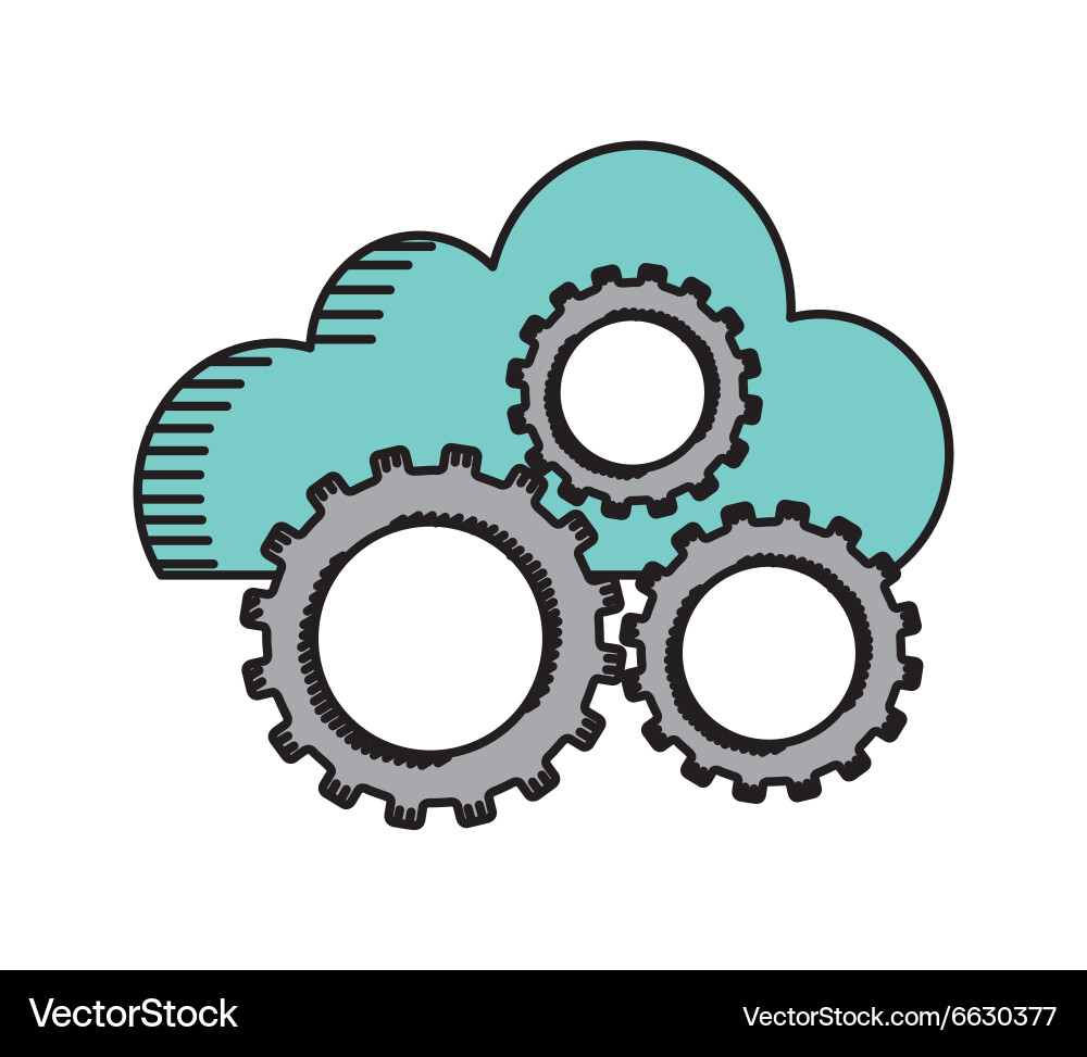 Cloud computing design Vector Image