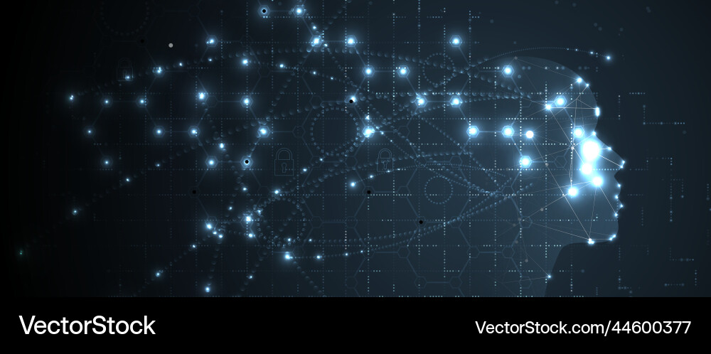 Conceptual technology of artificial intelligence Conceptual technology of artificial intelligence vector image