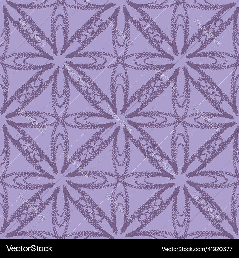 Cross stitched color of the year 2022 purple Vector Image