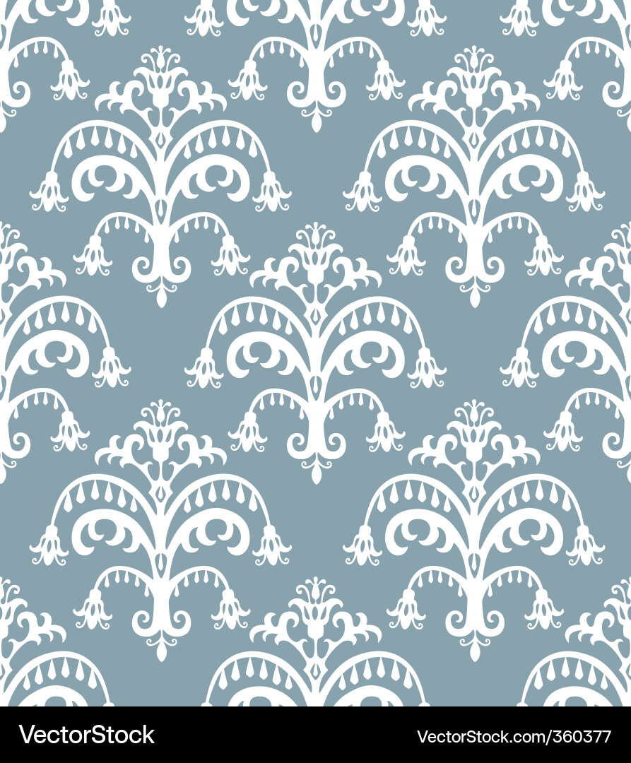 Elegant Swirl Damask Vector Image