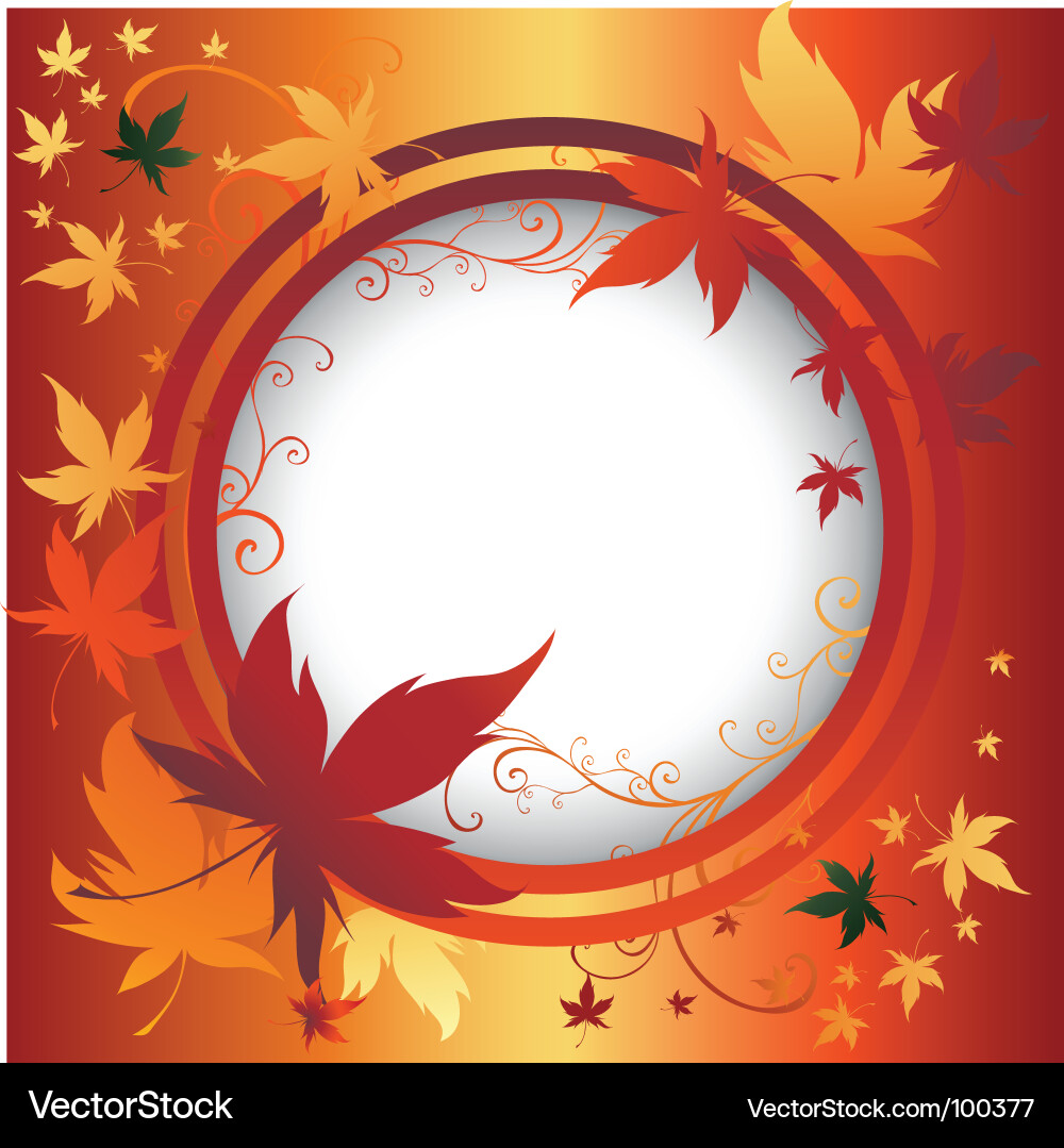 Frame with colorful autumn leafs than vector image