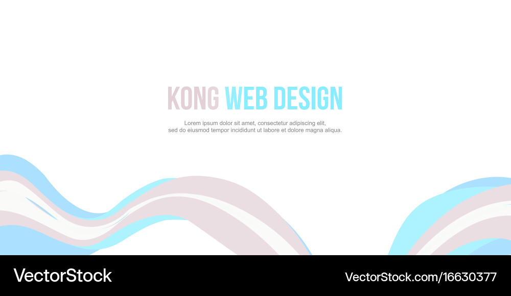 Header website abstract wave style simple design vector image