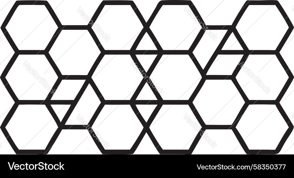 Hexagonal Grid Pattern Vector Image