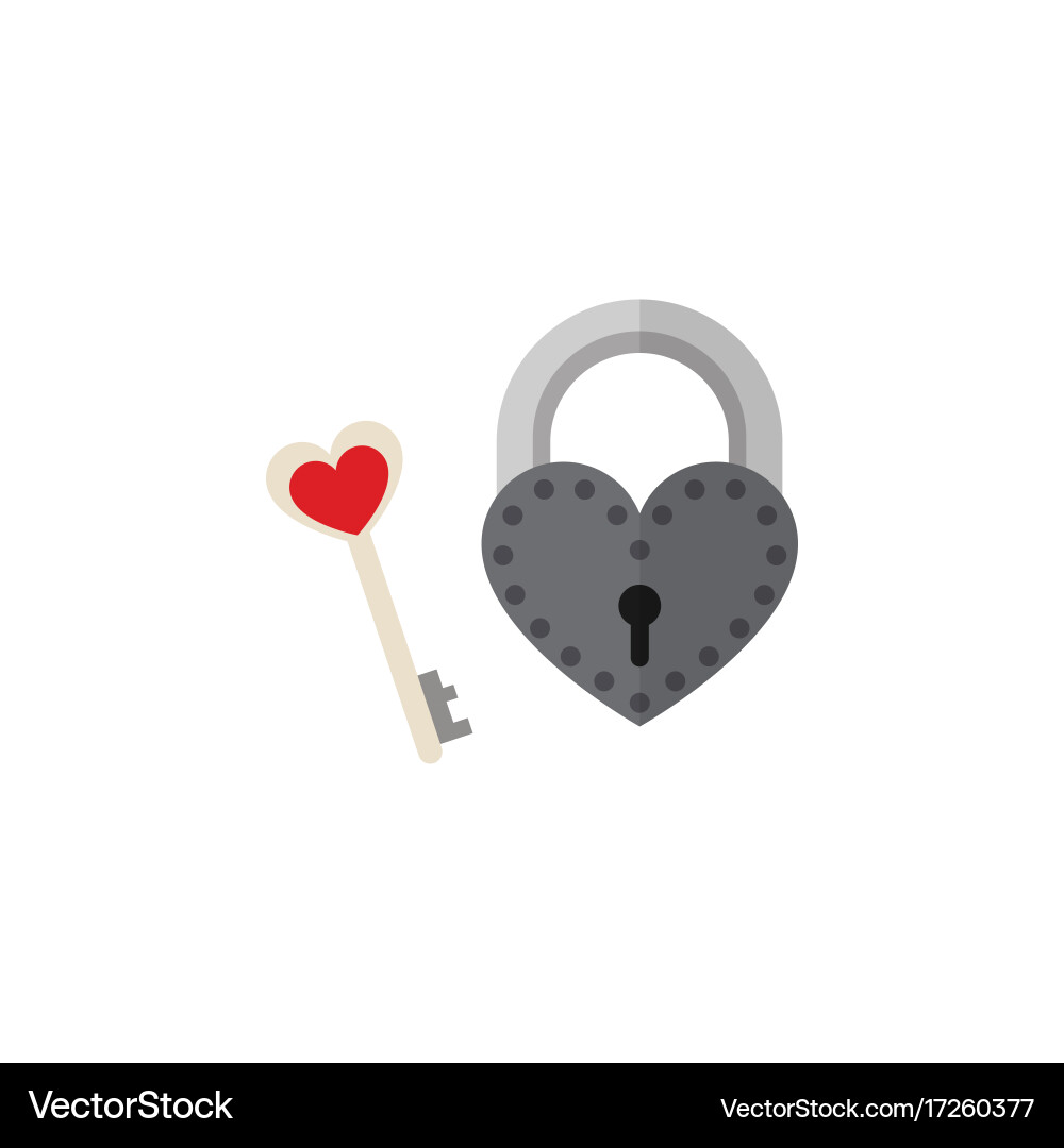 Isolated lock flat icon key element can Vector Image