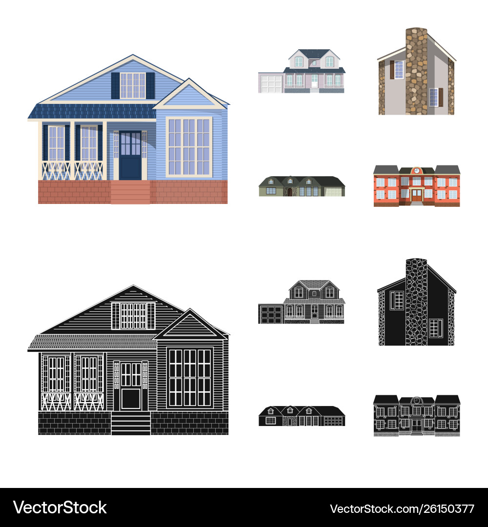 Isolated object building and front symbol Isolated object building and front symbol vector image