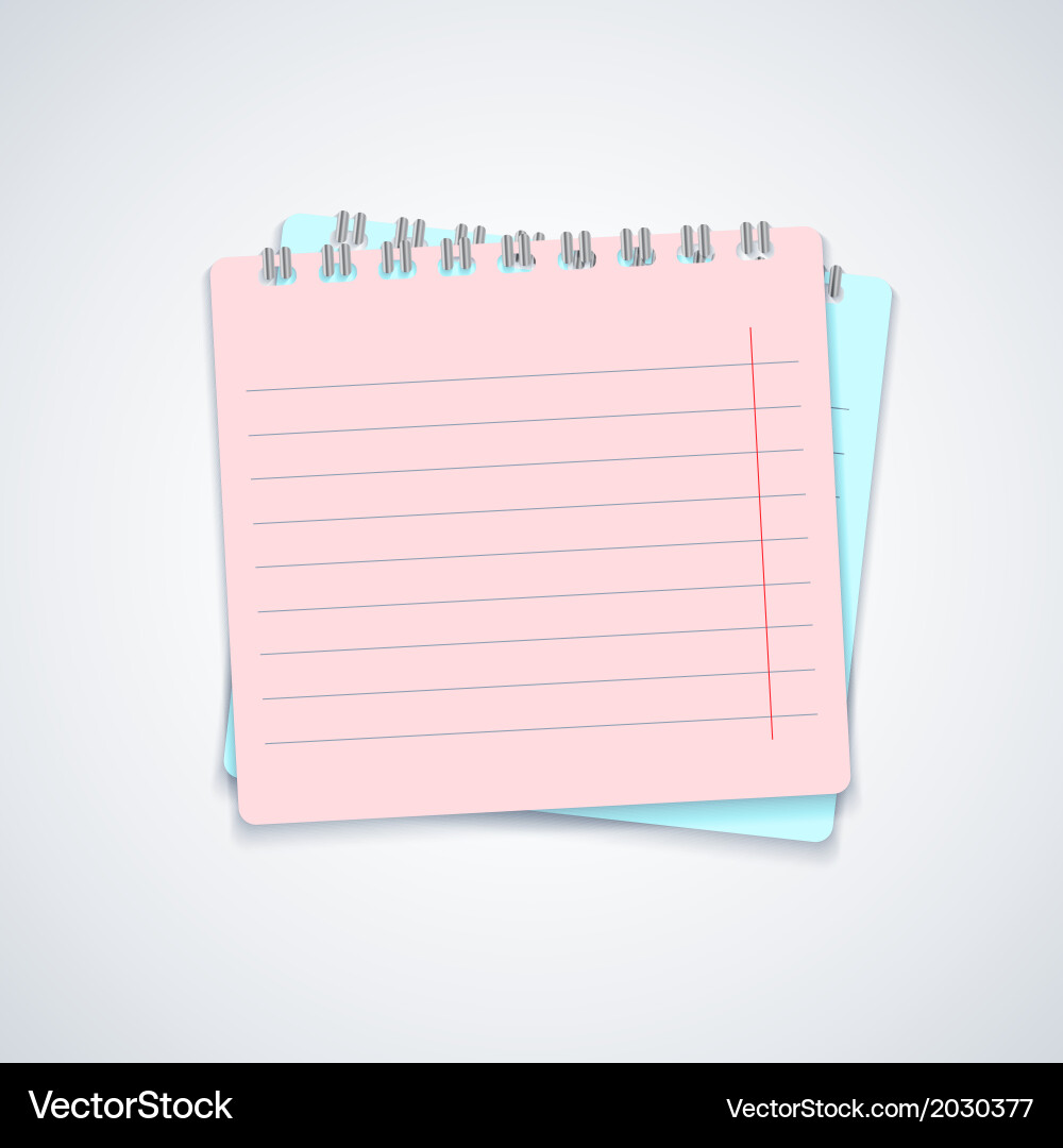 Modern notebook on gray background eps10 vector image