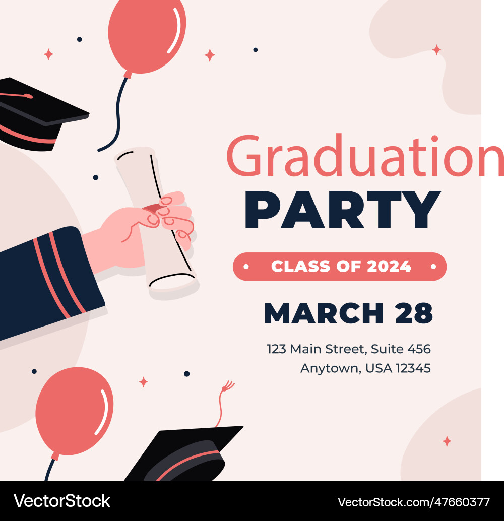 Posts set class graduation Vector Image