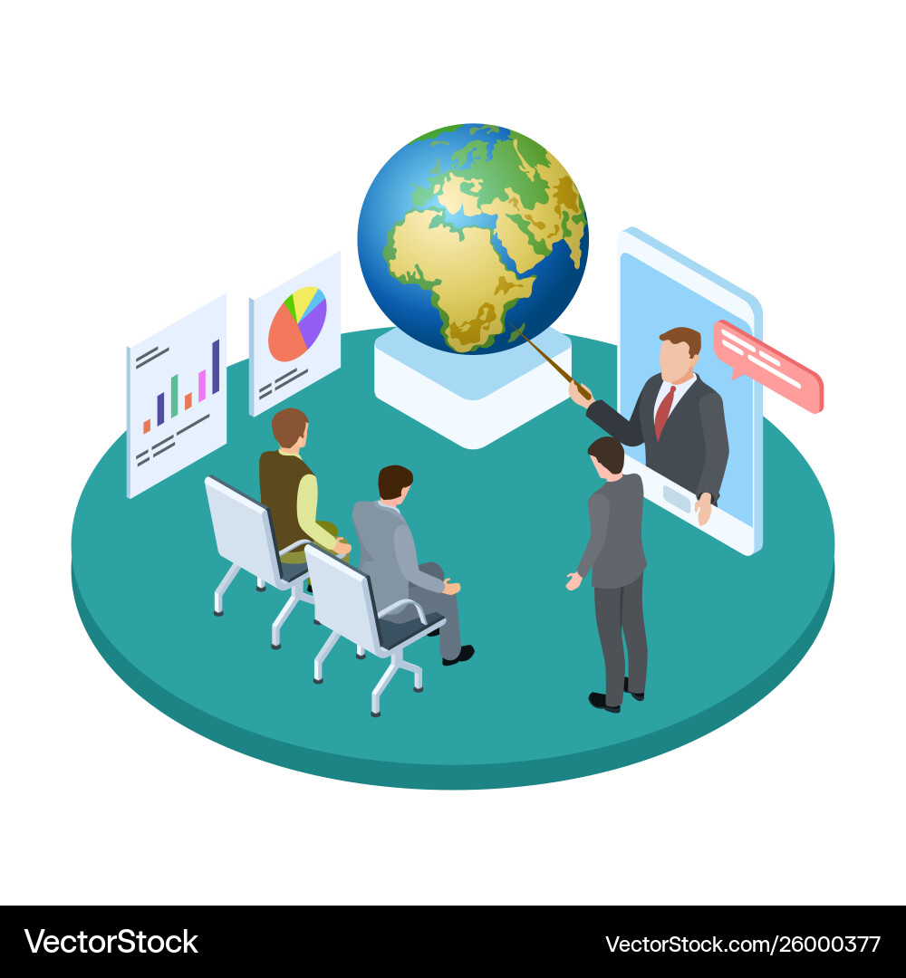 Save planet isometric concept lecture Save planet isometric concept lecture vector image