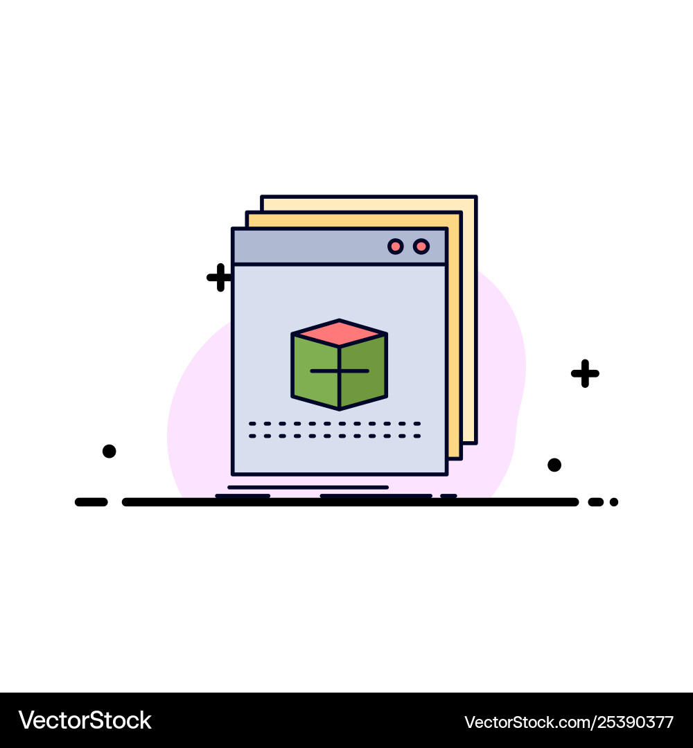 Software app application file program flat color Software app application file program flat color vector image