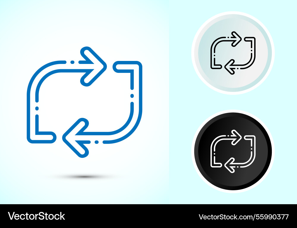 Sync processing icon design synchronization Sync processing icon design synchronization vector image