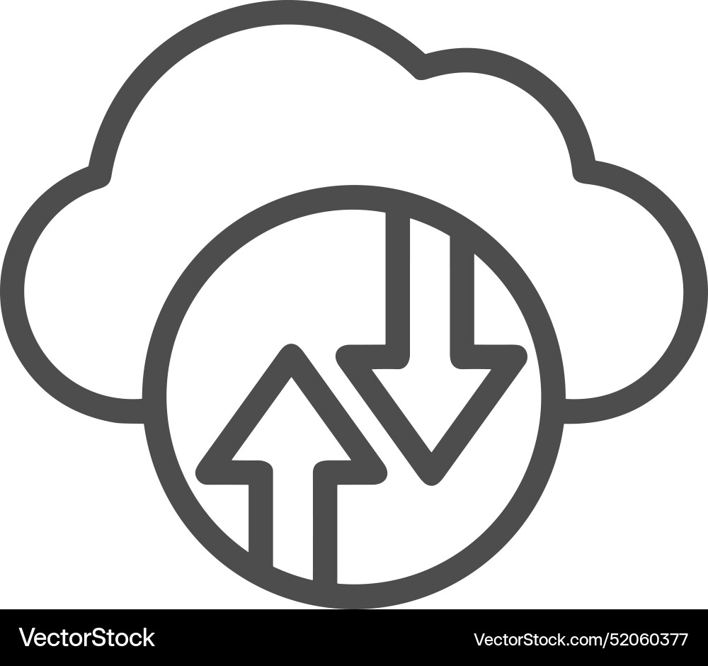 Upload outline icon symbol image Vector Image