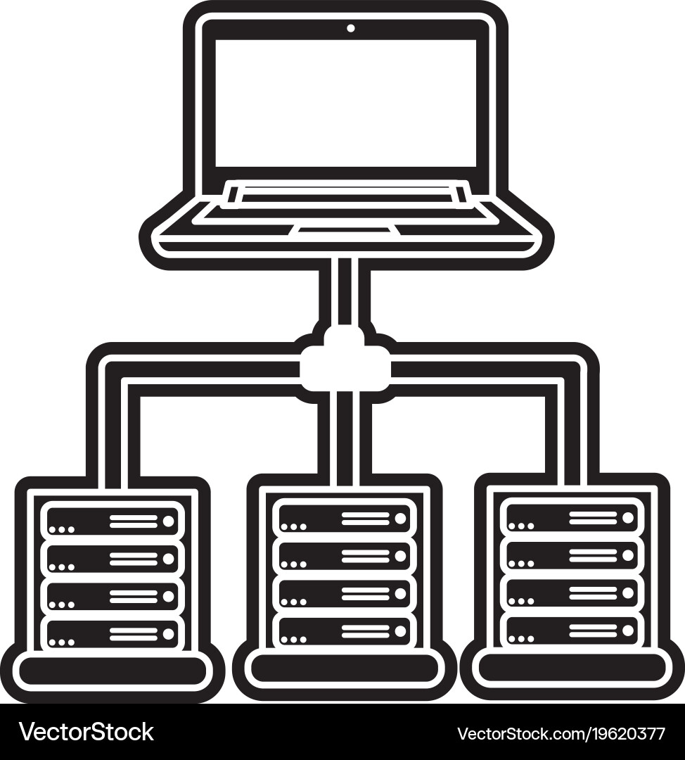 Web hosting design vector image
