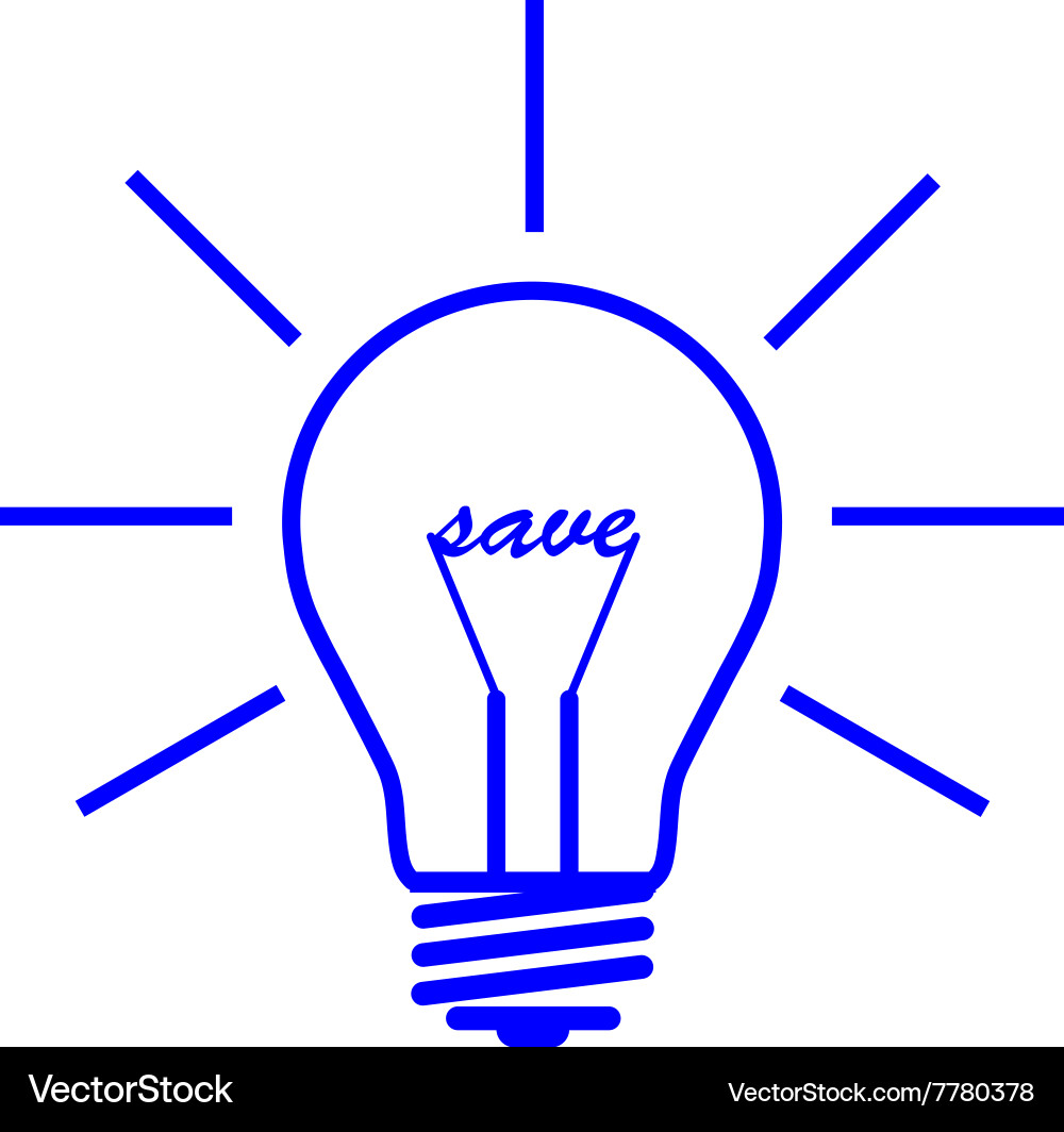 Bulb blue Royalty Free Vector Image - VectorStock