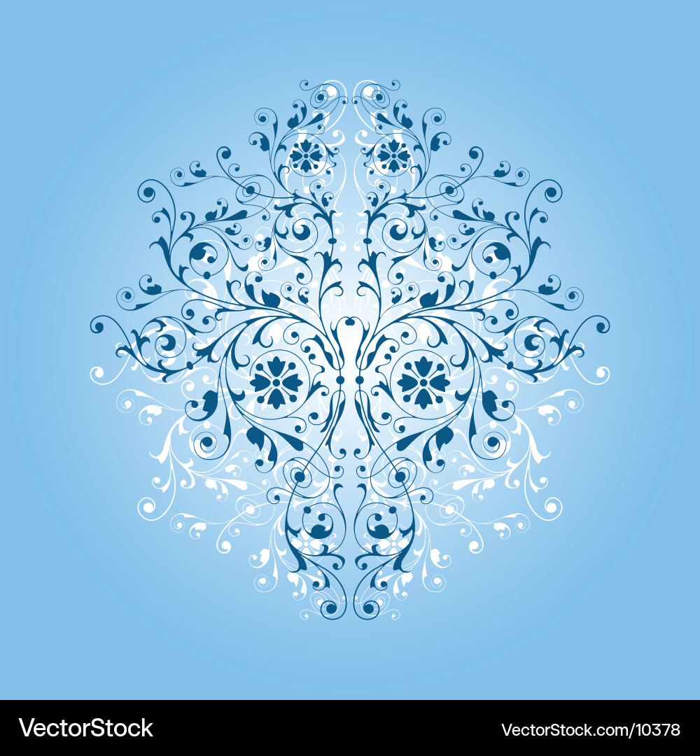 Floral Scroll Pattern Vector Image