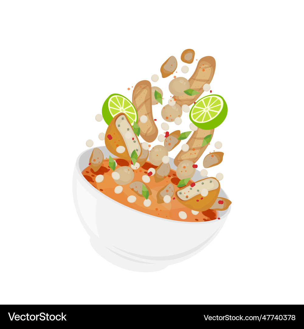 Indonesian food baso aci or bakso vector image